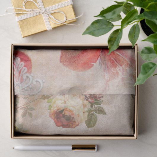 ヴィンテージビクトリアンレディーデカッペティッシュペーパー 薄葉紙 (ギフト)