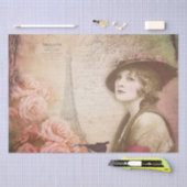 ヴィンテージビクトリアンレディーデカッペティッシュペーパー 薄葉紙 (クラフト)