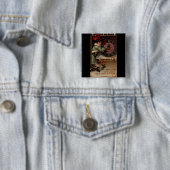 ヴィンテージビクトリアンレディーハッピーニューイヤーのピンボタン 缶バッジ (インサイチュ)