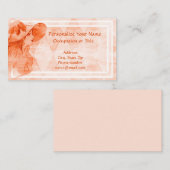 ヴィンテージビクトリアンレディーピンクオレンジボンネッユニークト 名刺 (正面/裏面)