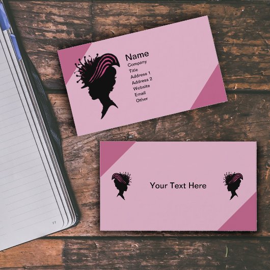 ヴィンテージビクトリアンレディーブラックシルエットファンシーハット 名刺