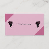 ヴィンテージビクトリアンレディーブラックシルエットファンシーハット 名刺 (裏面)