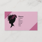 ヴィンテージビクトリアンレディーブラックシルエットファンシーハット 名刺 (正面)