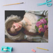 ヴィンテージビクトリアンレディーブーケのバラ切り離 薄葉紙 (クラフト)