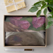 ヴィンテージビクトリアンレディーブーケのバラ切り離 薄葉紙 (ギフト)