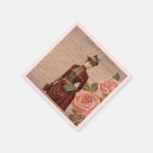 ヴィンテージビクトリアンレディーペーパーナプキン スタンダードカクテルナプキン (角)