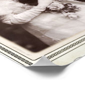 ヴィンテージビクトリアンレディ花束を持つ花 ポスター (角)