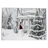 ヴィンテージビクトリアンレディinウィンターパークスケッチ ラージペーパーバッグ (裏面)