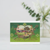 ヴィンテージビクトリアンレトロアイリッシュサンパトリックの日 ポストカード (スタンド正面)