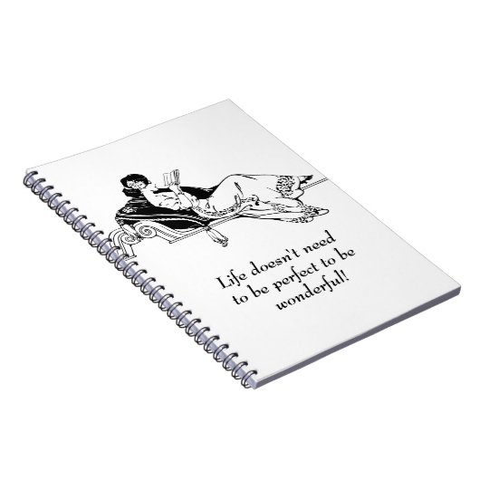 ヴィンテージビクトリアンレトロ感動的ライフ引用文 ノートブック (右側)