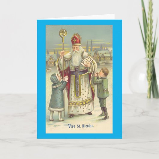 ヴィンテージビクトリアンレトロ聖ニコラス シーズンカード (正面)