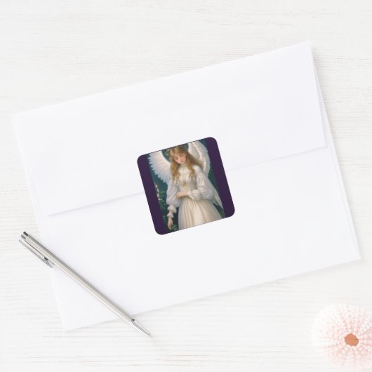 ヴィンテージビクトリアンレトロ スクエアシール (封筒)