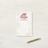 ヴィンテージビクトリアンロッキングホースクリスマス ポストイット (デスク上)