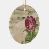 ヴィンテージビクトリアンロマンスチューリップ セラミックオーナメント (右)