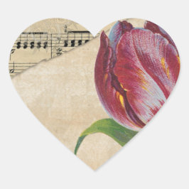 ヴィンテージビクトリアンロマンスチューリップ ハートシール
