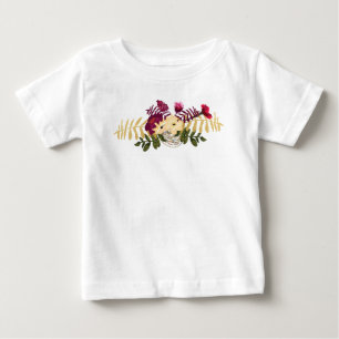 ヴィンテージビクトリアンロマンスチューリップ ベビーTシャツ