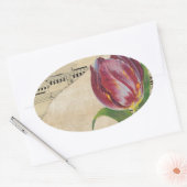 ヴィンテージビクトリアンロマンスチューリップ 楕円形シール (封筒)