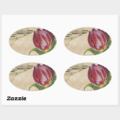 ヴィンテージビクトリアンロマンスチューリップ 楕円形シール (シート)