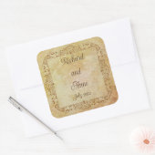 ヴィンテージビクトリアンロマンチックな結婚童話 スクエアシール (封筒)