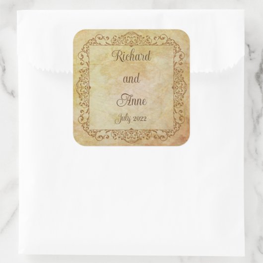 ヴィンテージビクトリアンロマンチックな結婚童話 スクエアシール (バッグ)