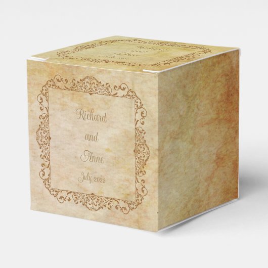 ヴィンテージビクトリアンロマンチックな結婚童話 フェイバーボックス (正面サイド)