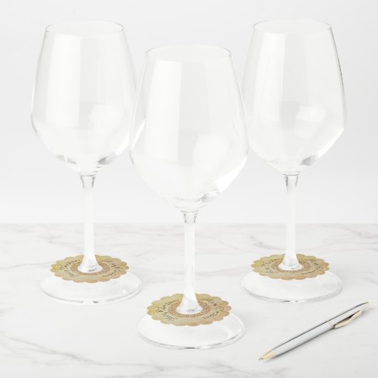 ヴィンテージビクトリアンロマンチックアンティーク ワイングラスタグ (セット)