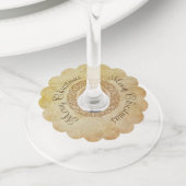 ヴィンテージビクトリアンロマンチックアンティーク ワイングラスタグ (クローズアップ)