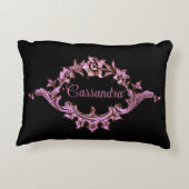 ヴィンテージビクトリアンロマンパーソナライズされたム アクセントクッション (裏面)