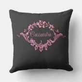 ヴィンテージビクトリアンロマンパーソナライズされたム クッション (裏面)