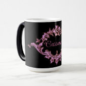 ヴィンテージビクトリアンロマンパーソナライズされたム モーフィングマグカップ (正面左)