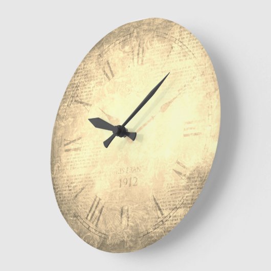 ヴィンテージビクトリアンローマ数字 ラージ壁時計 (傾斜)