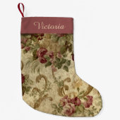 ヴィンテージビクトリアンワインフローラ(名前) スモールクリスマスストッキング (正面)