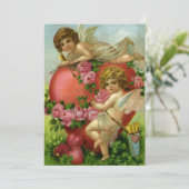 ヴィンテージビクトリアンヴァレンティヌデイケルブ招待状 招待状 (スタンド正面)