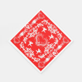 ヴィンテージビクトリアンヴァレンティンケルブ紙ナプキンス スタンダードランチョンナプキン (角)