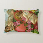 ヴィンテージビクトリアンヴァレンティンデイエンジェルハートバラ アクセントクッション (裏面)