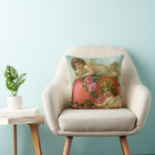 ヴィンテージビクトリアンヴァレンティンデイエンジェルハートバラ クッション (椅子)