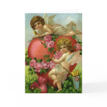 ヴィンテージビクトリアンヴァレンティンデイエンジェルハートバラ