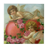 ヴィンテージビクトリアンヴァレンティンデイエンジェルハートバラ タイル (正面)