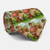 ヴィンテージビクトリアンヴァレンティンデイエンジェルハートバラ ネクタイ (ロール)