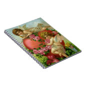 ヴィンテージビクトリアンヴァレンティンデイエンジェルハートバラ ノートブック (右側)