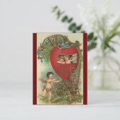 ヴィンテージビクトリアンヴァレンティーンズデイチェルーブズツリーハウス シーズンポストカード (スタンド正面)