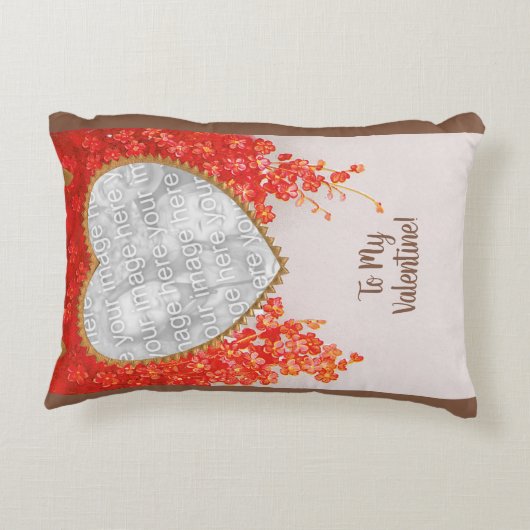 ヴィンテージビクトリアンヴァレンティーンズデイ私のハートはティン アクセントクッション (裏面)