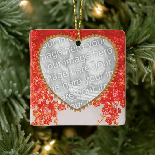 ヴィンテージビクトリアンヴァレンティーンズデイ私のハートはティン セラミックオーナメント (ツリー)