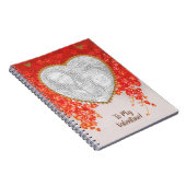 ヴィンテージビクトリアンヴァレンティーンズデイ私のハートはティン ノートブック (右側)