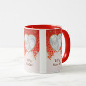 ヴィンテージビクトリアンヴァレンティーンズデイ私のハートはティン マグカップ (正面右)