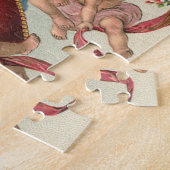 ヴィンテージビクトリアンヴァレンティーン、チェルブスエンジェルハート ジグソーパズル (側面)