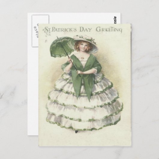 ヴィンテージビクトリアンーセントパトリックのデイカード ポストカード (正面/裏面)