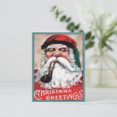 ヴィンテージビクトリアン不気味なサンタクリスマスポストカード ポストカード (スタンド正面)