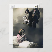 ヴィンテージビクトリアン不気味なサンタクリスマスポストカード ポストカード (正面/裏面)