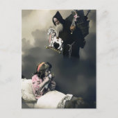 ヴィンテージビクトリアン不気味なサンタクリスマスポストカード ポストカード (正面)